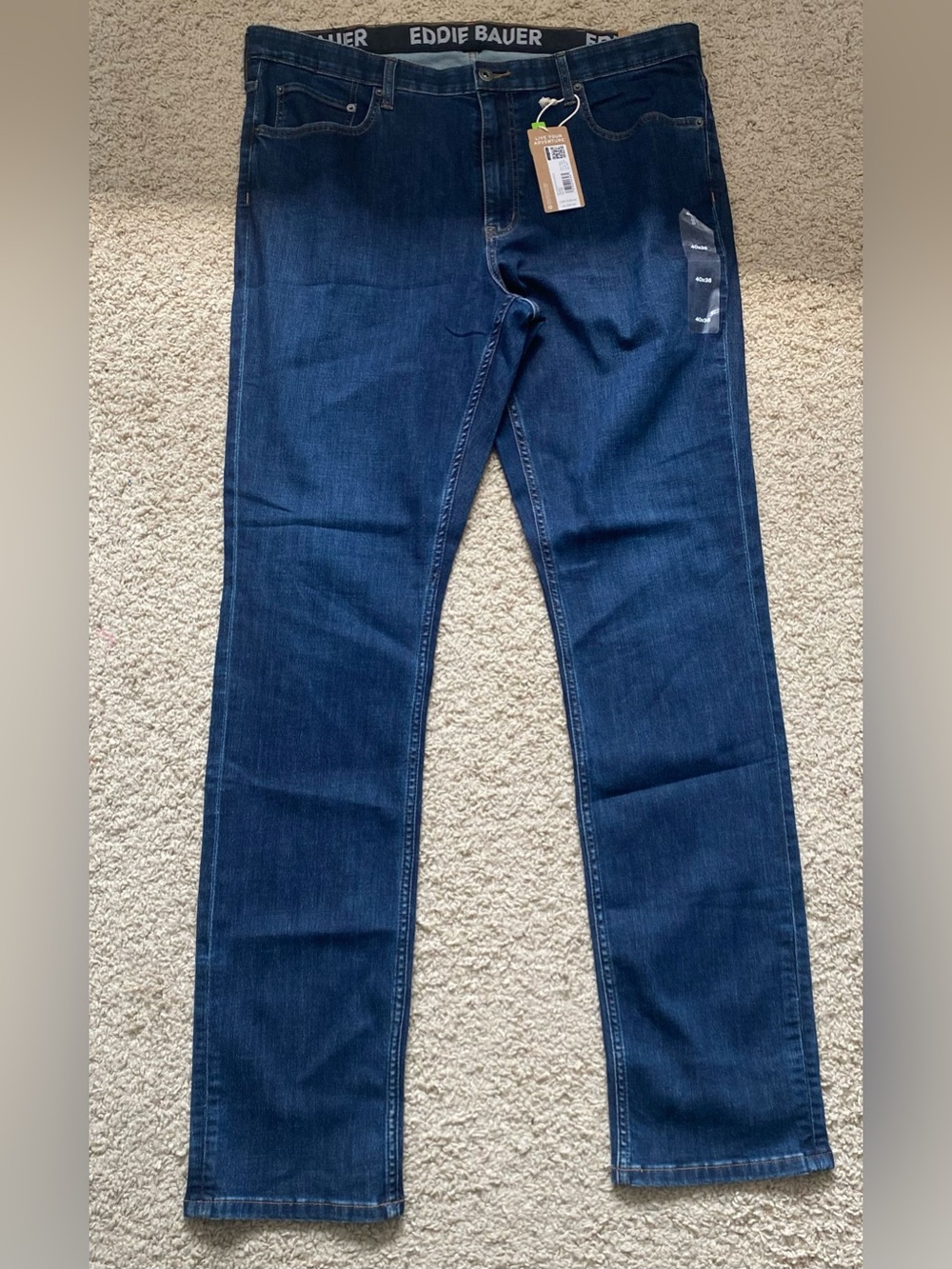 Eddie Bauer Men’s Voyager Flex Jeans 2.0 Dark Indigo S 550 C 83 NWT Slim Fit